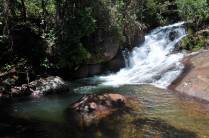 Cachoeira de águas cristalinas, no Vale do Vai Quem Quer, em Taquaruçu - TO